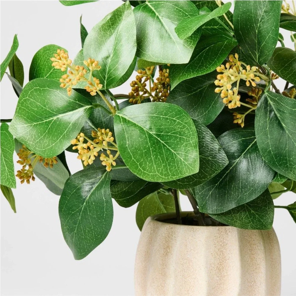 STUDIO MCGEE NWT privet seeded potted faux arrangement -17”